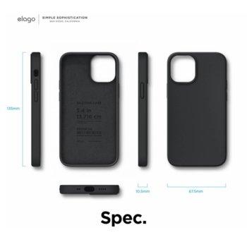 Kалъф Elago за iPhone 12 mini черен ES12SC54-BK