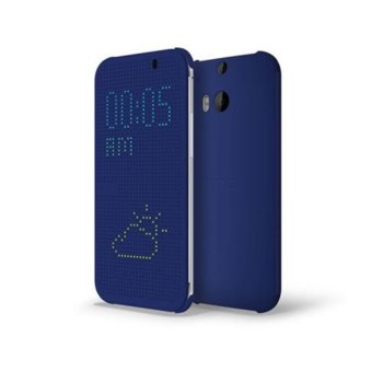 Калъф за HTC One M9, отваряем, кожен, Dot Matrix, HTC, син | JAR Computers HTC Dot Matrix Blue for HTC One M9