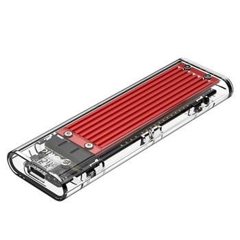Кутия Orico TCM2-C3_Red, за M.2 SSD, USB Type-C 3.1, прозрачно-червена | JAR Computers Orico TCM2-C3_Red
