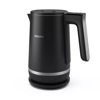 Електрическа кана Philips HD9396/90, вместимост 1.7л, капак с пружина, двойна стена, 2200W, черна | JAR Computers Philips HD9396/90