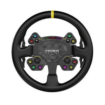 Волан MOZA RS V2, кожен, за PC, RGB, USB, черен | JAR Computers Кожен волан MOZA RS V2 за PC
