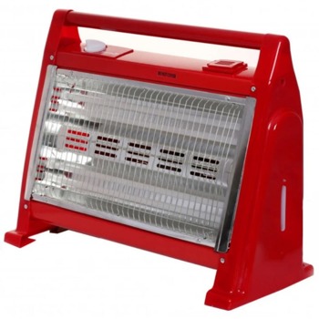 Кварцова печка Hausberg HB-8102, 1600W, 2 нива, вентилатор, овлажнител за въздух, червена image