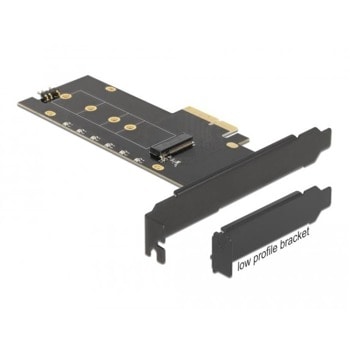 Контролер DeLock 89013, от PCI-E 4.0 x4 към M.2 NVMe B+M Key 2230/2242/2260/2280, LED подсветка | JAR Computers Delock 89013