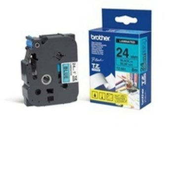 ЛЕНТА ЗА ЕТИКЕТНИ ПРИНТЕРИ BROTHER ТИП TZ - 24mm Tape BLACK ON BLUE, Laminated - P№TZE551 | JAR Computers Brother TZ-E551 Tape Black on Blue, Laminated, 24m