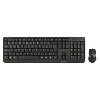 Комплект клавиатура и мишка NGS Cocoa Kit, 1200 DPI, мултимедийми клавиши, USB, черни | JAR Computers NGS Cocoa Kit COCOAKIT