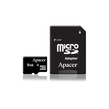 Apacer 8GB MicroSDHC Class 10 (1  adapter)