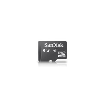 MicroSDHC 8GB + адаптер Class 4 SanDisk