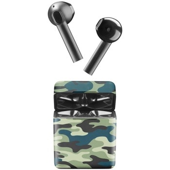 Слушалки Cellularline Camouflage, безжични, Bluetooth, микрофон, до 2.5 часа време на работа, черни | JAR Computers Cellularline Camouflage