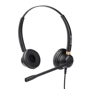 Слушалки Tellur Voice 520N Stereo QD (TLL411004), микрофон, USB, QD, 28mm говорители, черни | JAR Computers Tellur TLL411004
