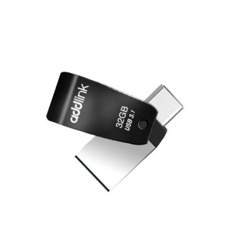 Памет 32GB USB Flash Drive Addlink T65 2-in-1, USB-C/USB-A 3.0, черна | JAR Computers Addlink T65 2-in-1 32GB ad32GBT65G3