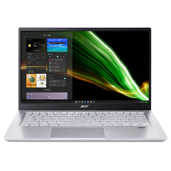 Лаптоп Acer Swift 3 SF314-43-R14V (NX.AB1EX.01H)(сребрист), шестядрен AMD Ryzen 5 5500U 2.1/4.0GHz, 14" (35.56cm) Full HD IPS Anti-Glare дисплей, (HDMI), 16GB LPDDR4X, 512GB SSD NVMe, 1x USB 3.2 Gen 2 Type-C, No OS, 1.2kg | JAR Computers Acer Swift 3 SF314-43-R14V NX.AB1EX.01H