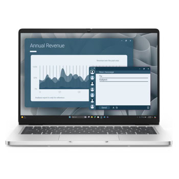 Лаптоп Dell Pro 14 PC14255(BTO602_PC14255_EMEA)(сребрист) в комплект с раница Dell Pro 14-16 Premium EcoLoop, осемядрен AMD Ryzen AI 7 350 5.0GHz, 14"(35.56cm) WUXGA IPS Anti-Glare Display, 16GB DDR5, 512GB SSD, 1x USB 3.2 Gen 1, Windows 11 Pro | JAR Computers Dell Pro 14 PC14255 BTO602_PC14255_EMEA_460-BDXT