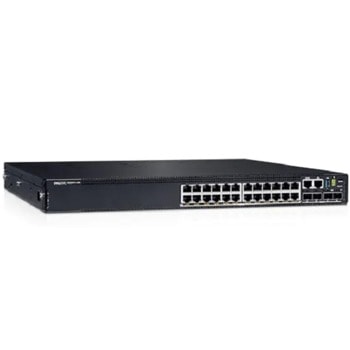 Суич Dell EMC PowerSwitch N2224PX-ON, 2500 Mbps, 30 порта, 24x PoE 10/100/1000/2500 Mbps RJ45, 4x SFP28 ports, 2x QSFP+ ports | JAR Computers Dell EMC PowerSwitch N2224PX-ON