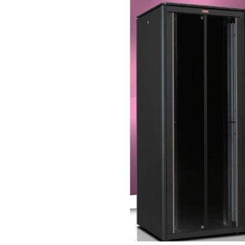Комуникационен шкаф Lande LN-FS42U8080-BL-151, 19", 42U, 800 x 800 мм, стъклена врата, черен | JAR Computers Lande LN-FS42U8080-BL-151