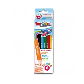 Цветни моливи Toy Color Jumbo 6 броя