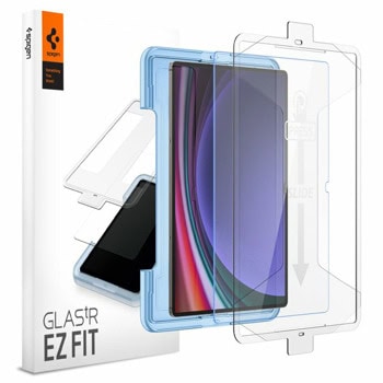 Протектор от закалено стъкло /Tempered Glass/ Spigen GLAS.tR EZ Fit за Samsung Galaxy Tab S9 Ultra, 9H твърдост | JAR Computers Spigen GLAS.tR EZ Fit for Samsung Galaxy Tab S9 Ul