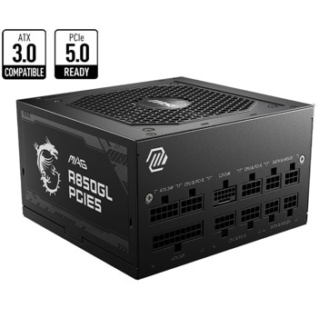 Захранване MSI MAG A850GL PCIE5, 850W, Active PFC, 80 PLUS Gold, 120mm вентилатор | JAR Computers MSI MAG A850GL PCIE5
