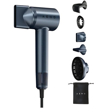 Сешоар AENO HD3, 1500W, 2 степени на скорост, 5 температури, дюза с ефект Coanda, DynamicHeat, йонизация, тъмносин | JAR Computers AENO HD3 AHD0003