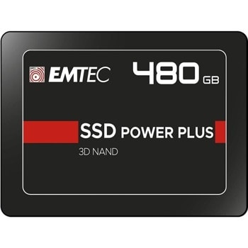 Памет SSD 480GB Emtec Power Plus X150, SATA 6Gb/s, 2.5"(6.35 cm), скорост на четене 520 MB/s, скорост на запис 500 MB/s | JAR Computers Emtec 480GB Power Plus X150 ECSSD480GX150