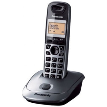 Безжичен DECT телефон Panasonic KX-TG2511FXT, LCD дисплей, 1 линия, еко функция, адресна памет за 50 номера, черен image