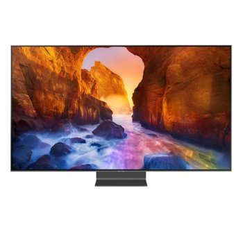 Телевизор Samsung QE75Q90RATXXH, 75" (190.5 cm) 4K ULTRA HD Smart QLED, HDR 10+, DVB-T2/C/S2, Wi-Fi, LAN, 4x HDMI, 2x USB, черен | JAR Computers SAMSUNG QE75Q90RATXXH