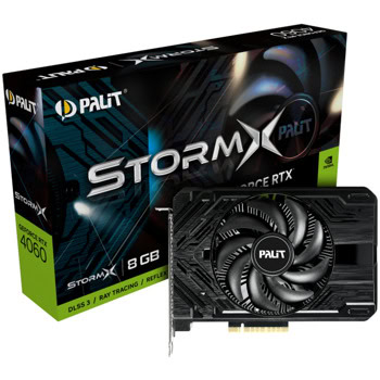 Видео карта Nvidia GF RTX 4060, 8GB, Palit StormX, PCI-E 4.0, GDDR6, 128-bit, DisplayPort, HDMI | JAR Computers Palit GeForce RTX 4060 StormX NE64060019P1-1070F