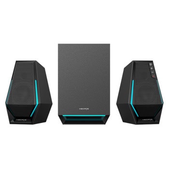 Тонколони Edifier G1500 Max, 2.1, 30W RMS (2x7.5W + 15W), подсветка, Bluetooth, USB-A, USB-C, Jack 3.5mm, черни | JAR Computers Аудио система Edifier G1500 Max
