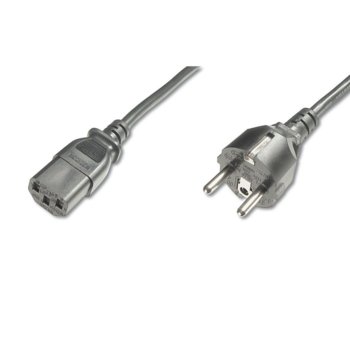 Захранващ кабел Assmann AK-440110-012-S, от Schuko(м) към IEC C13(ж), 1.2m, черен | JAR Computers ASSMANN AK-440110-012-S Schuko - C13 M/F 1.2 м