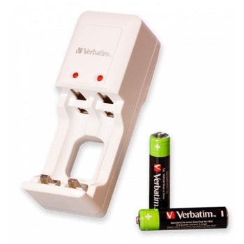Зарядно устройствo Verbatim, за батерии NiMH с размер AA и AAA, 6W, с включени батерии 2x AAA 1000mAh image