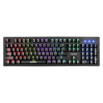 Клавиатура Marvo KG909, геймърска, механична, Blue switches, RGB подсветка, US layout, черна, USB image