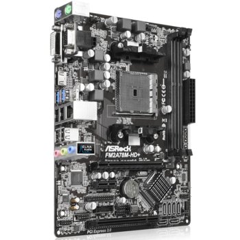 Дънна платка ASRock FM2A78M-HD+ R2.0, A78 FCH (Bolton-D3), FM2(+), DDR3, PCI-E (HDMI & DVI), SB5.1, Lan1000, 6x SATA 6Gb/s, RAID 0,1,10, 2x USB3.0, Micro ATX, BULK | JAR Computers ASRock FM2A78M-HD+ R2.0 BULK