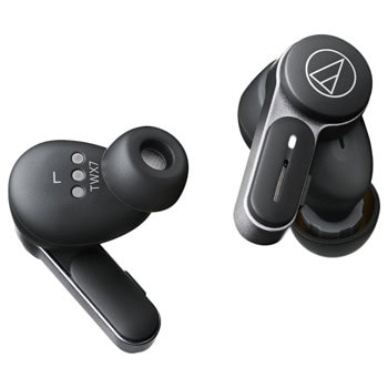 Слушалки Audio-Technica ATH-TWX7, безжични, Bluetooth, микрофон, тип "тапи", 5.8mm динамични мембрани, хибридно шумопотискане, до 6.5 часа време на работа, IPX4 водоустойчивост, черни | JAR Computers Audio-Technica ATH-TWX7 Black