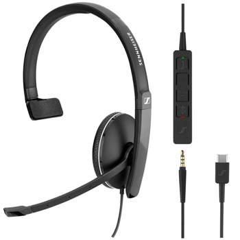 Слушалка Epos SC 135, USB-C, 3.5mm жак, микрофон, черна | JAR Computers Слушалка EPOS SC 135