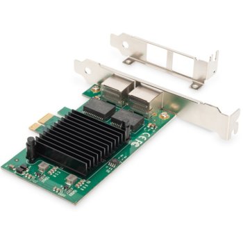 Мрежови адаптер Assmann DN-10132, от PCI-E x1 към 2x x10/100/1000/1000 RJ-45 | JAR Computers ASSMANN DN-10132