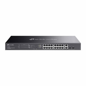Суич TP-Link Omada ES220GMP, 1000 Mbps, 20 порта, 16x 10/100/1000Mbps RJ45 (PoE+), 2x 10/100/1000 RJ45, 2x SFP | JAR Computers TP-Link Omada ES220GMP