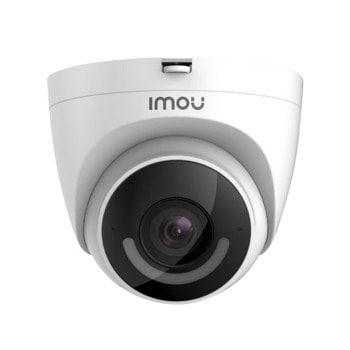 IP камера Dahua IPC-T26EP, куполна камера, 2Mpix(1920x1080@25fps), 2.8mm обектив, H.265/H.264, IR осветеност (до 30m), външна IP67, RJ-45, Wi-Fi, вграден микрофон, Micro SD слот до 256 GB | JAR Computers Dahua IPC-T26EP 1760016