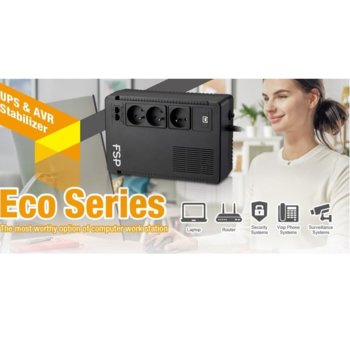 FSP Eco 800, 800VA, 480W Разопакован продукт | JAR Computers FSP Eco 800, 800VA, 480W Разопакован продукт