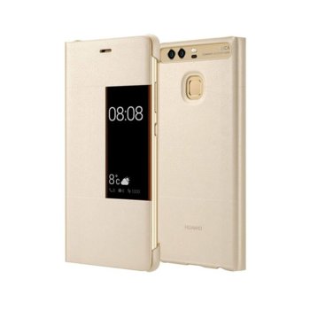 Huawei Flip Case Window P9 Plus златист