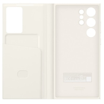 Samsung S23 Ultra Smart View Wallet Case Cream