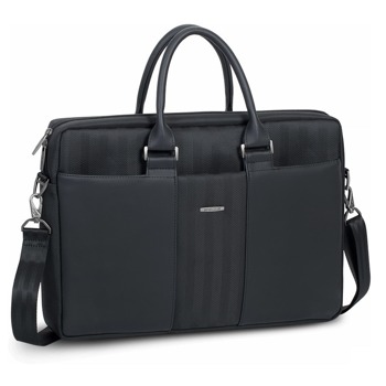 Чанта за лаптоп Rivacase 8135 Black, до 15.6" (39.60cm), полиестер, двойно затваряне с цип, регулируема каишка, черна | JAR Computers Rivacase 8135 Black