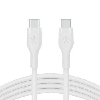 Кабел Belkin Boost Charge (CAB009bt1MWH), от USB C(м) към USB C(м), 1m, 60W, бял | JAR Computers Belkin Boost Charge CAB009bt1MWH