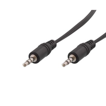 Кабел TNB JACK08, от AUX(м) към AUX(м), 0.8m, черен | JAR Computers TNB 3.5 mm male/3.5 mm male JACK08