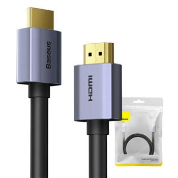 Кабел Baseus High Definition Series (WKGQ020101), от HDMI(м) към HDMI(м), 1.5м, черен, 4K@60Hz | JAR Computers Baseus WKGQ020101