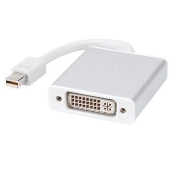 Преходник DeTech, Mini DisplayPort(м) към DVI(ж), бял | JAR Computers DeTech Mini DisplayPort(м) към DVI(ж) 18156