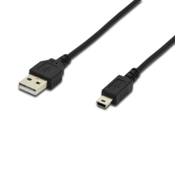 Кабел EDNET EDN-84128, USB A(м) към USB Mini B(м), 1.8m, черен | JAR Computers EDNET USB A(м) към USB Mini B(м) 1.8m EDN-84128