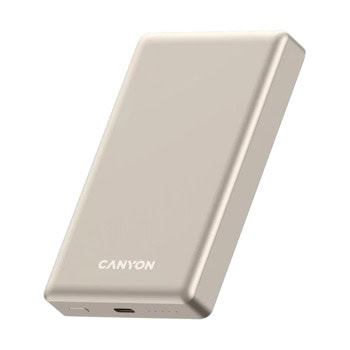 Външна батерия /power bank/ Canyon OnPower 510, 10 000mAh, бежова, 1x USB-C, безжично зареждане MagSafe, 20W | JAR Computers Canyon OnPower 510 Beige CNS-CPB510BE