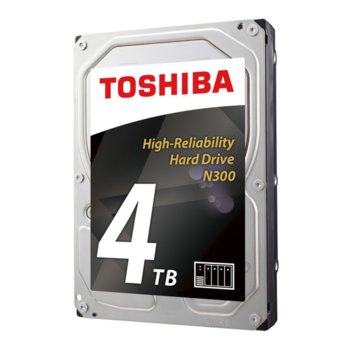 Твърд диск 4TB Toshiba N300 High-Reliability Hard Drive, SATA 6Gb/s, 7200rpm, 3.5" (8.89cm) | JAR Computers Toshiba N300 High-Reliability Hard Drive 4TB