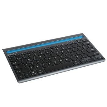 Клавиатура Delux K2201V, безжична, Bluetooth, 180 mAh батерия, черна image