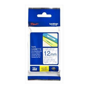 ЛЕНТА ЗА ЕТИКЕТНИ ПРИНТЕРИ BROTHER ТИП TZ - 12mm BLUE ON CLEAR, Laminated - P№TZE133 | JAR Computers TZ Tape 12mm Blue on Clear, Laminated, 8m lenght,