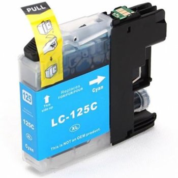 Тонер касета за Brother DCP J4110dw/MFC J4410dw/MFC J4510dw/MFC J4610dw /MFC J4710dw/MFC J6520dw/MFC J6720dw /MFC J6920DW, Cyan - LC125CXL - 16254 - Неоригинален, Заб.: 1200 k | JAR Computers Тонер за Brother DCP J4110dw LC125CXL 1200 k Cyan